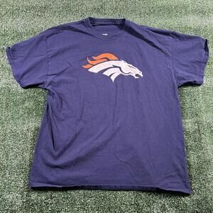 Men's Navy Blue Denver Broncos Graphic T-Shirt. Size XL